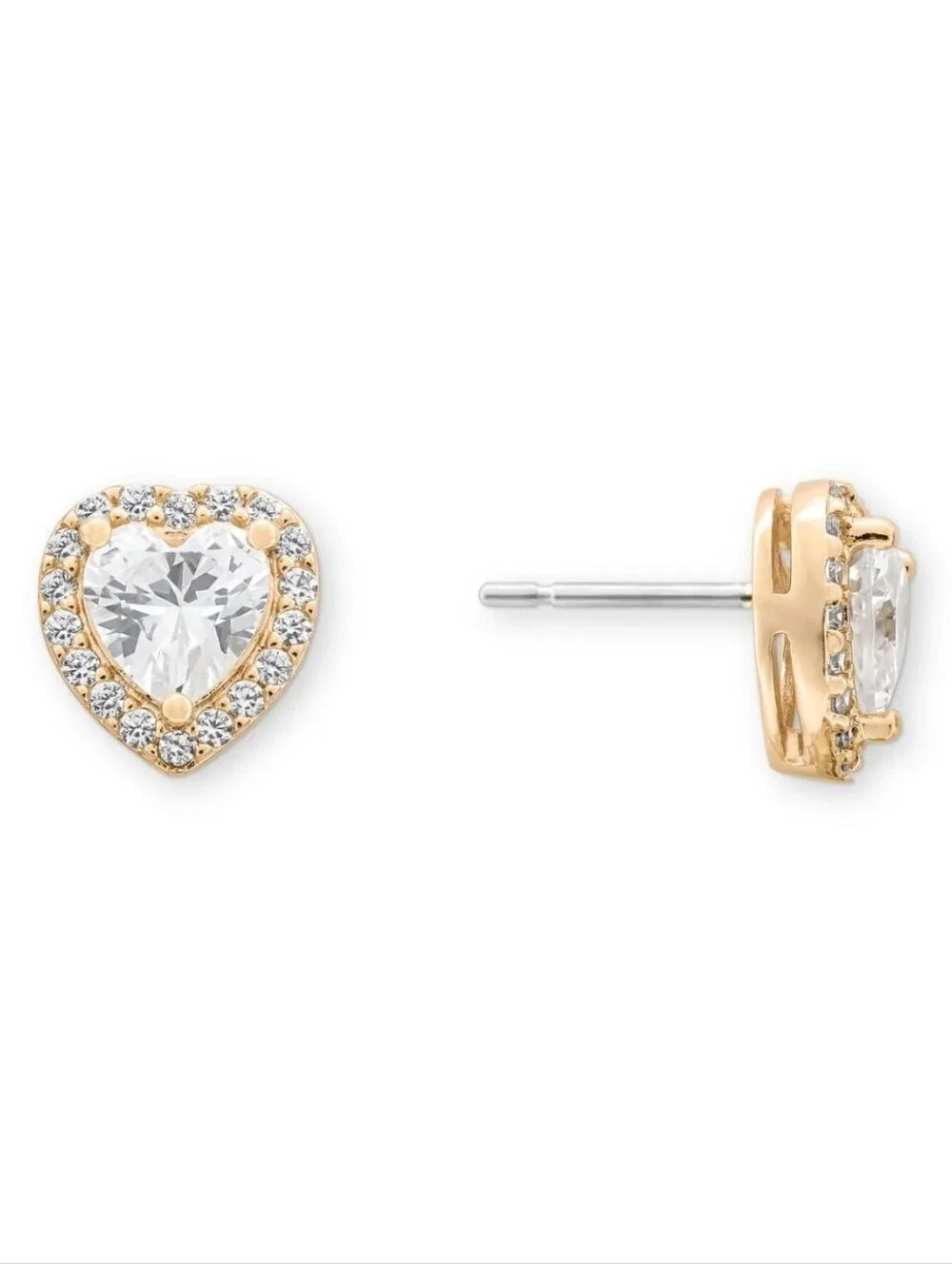 Kate Spade Pavé Heart Stud Earrings NWT In Box